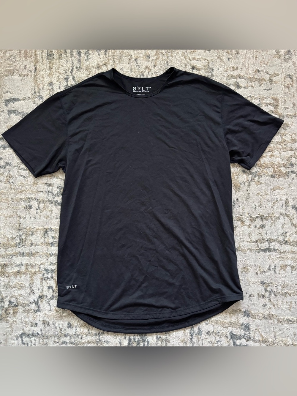 BYLT Premium Basics Signature S/S T-Shirt Black men’s XL Drop Cut Back